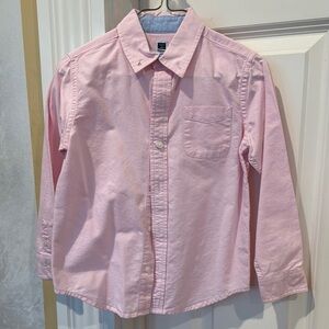 Boy’s Janie and Jack Size Classic Pink Kids Button-down Shirt Size 5